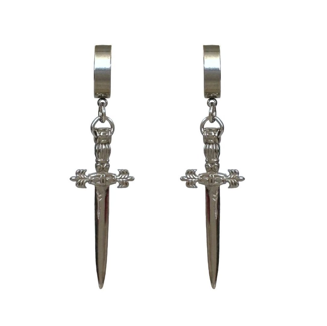 “SWORD” EARRINGS SILVER