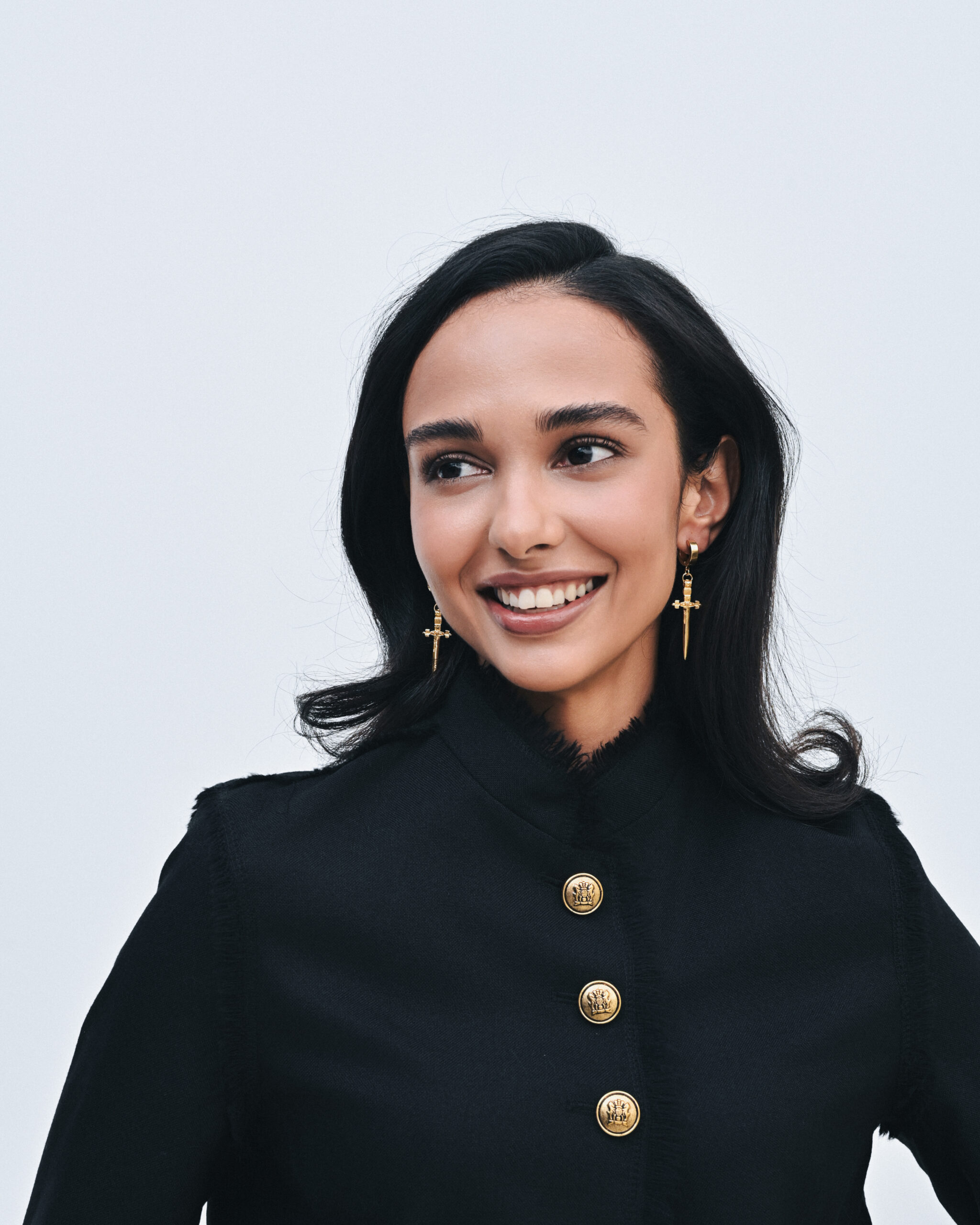 “SWORD” EARRINGS GOLDEN