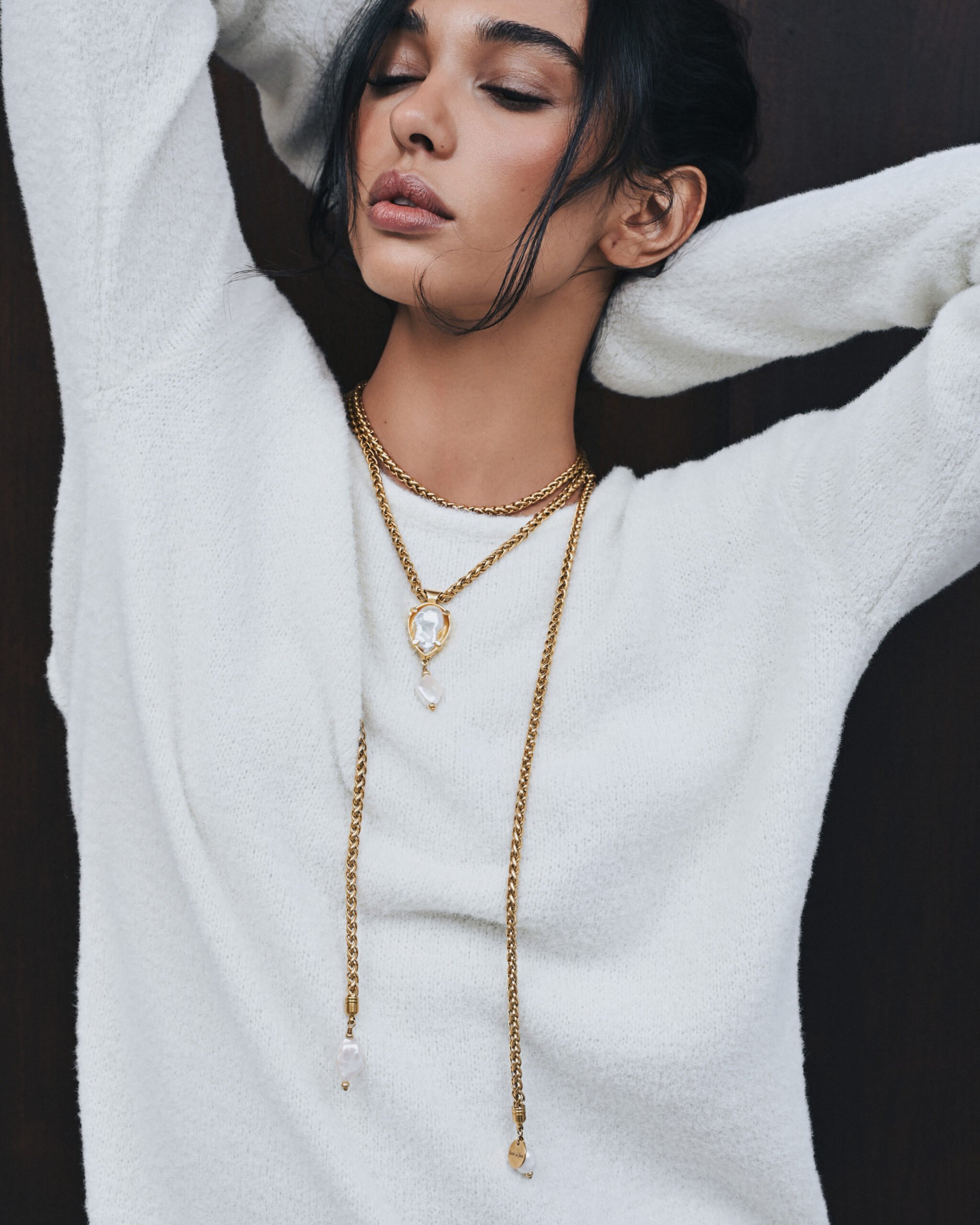 “ODESA” DOUBLE CHAIN NECKLACE GOLDEN