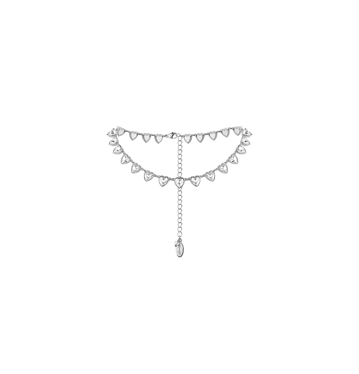 “COLD HEART” NECKLACE SILVER