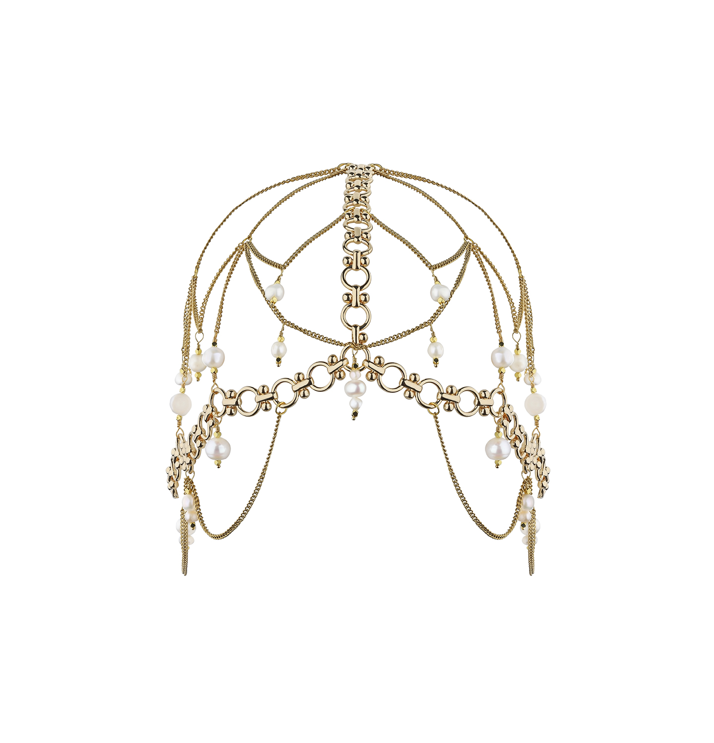 “KIRA” HAIR ACCESSORIES WITH PEARLS GOLDEN