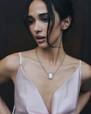 "RUE CAMBON" NECKLACE SILVER WHITE