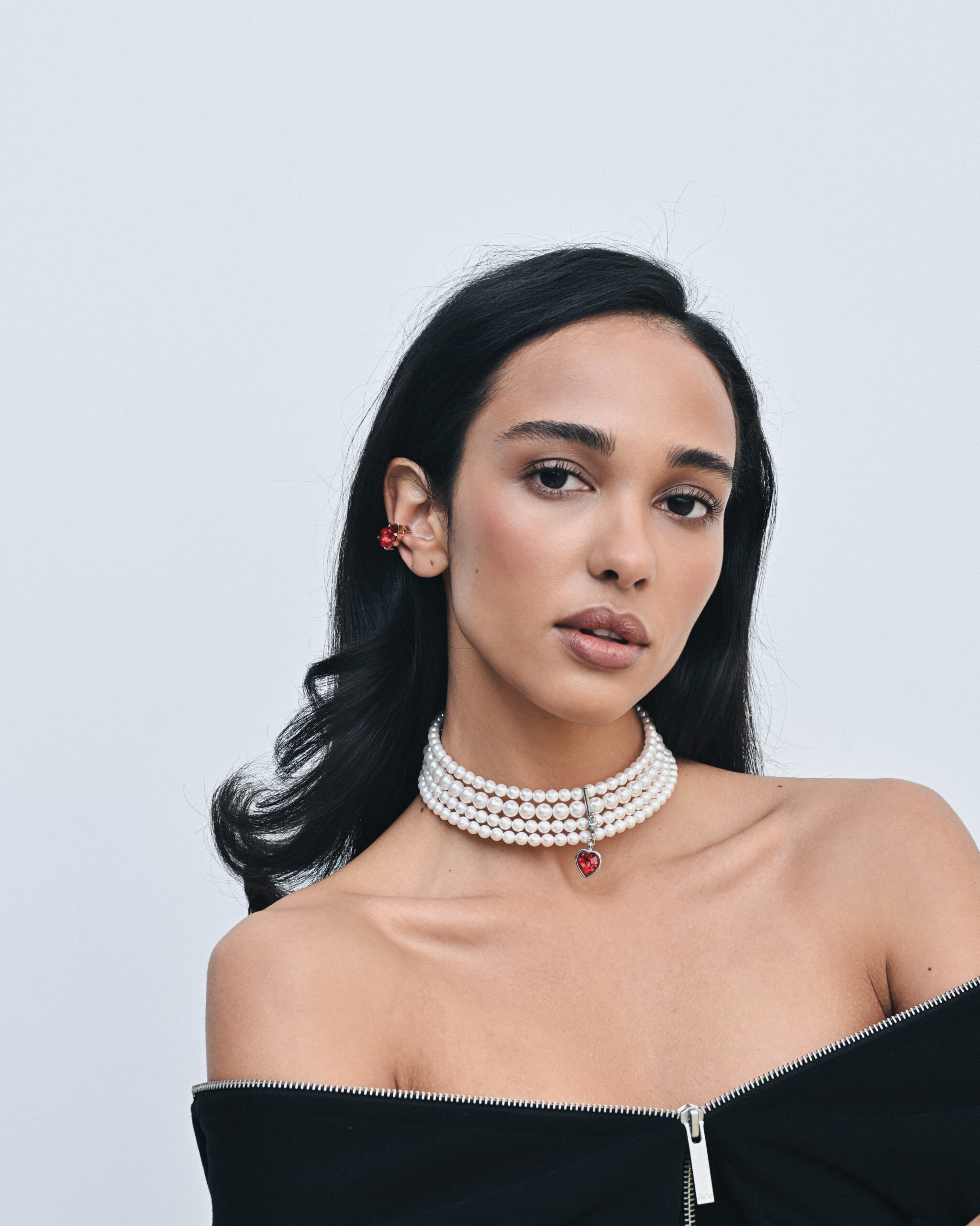 PENDANT “RED HEART” GOLDEN