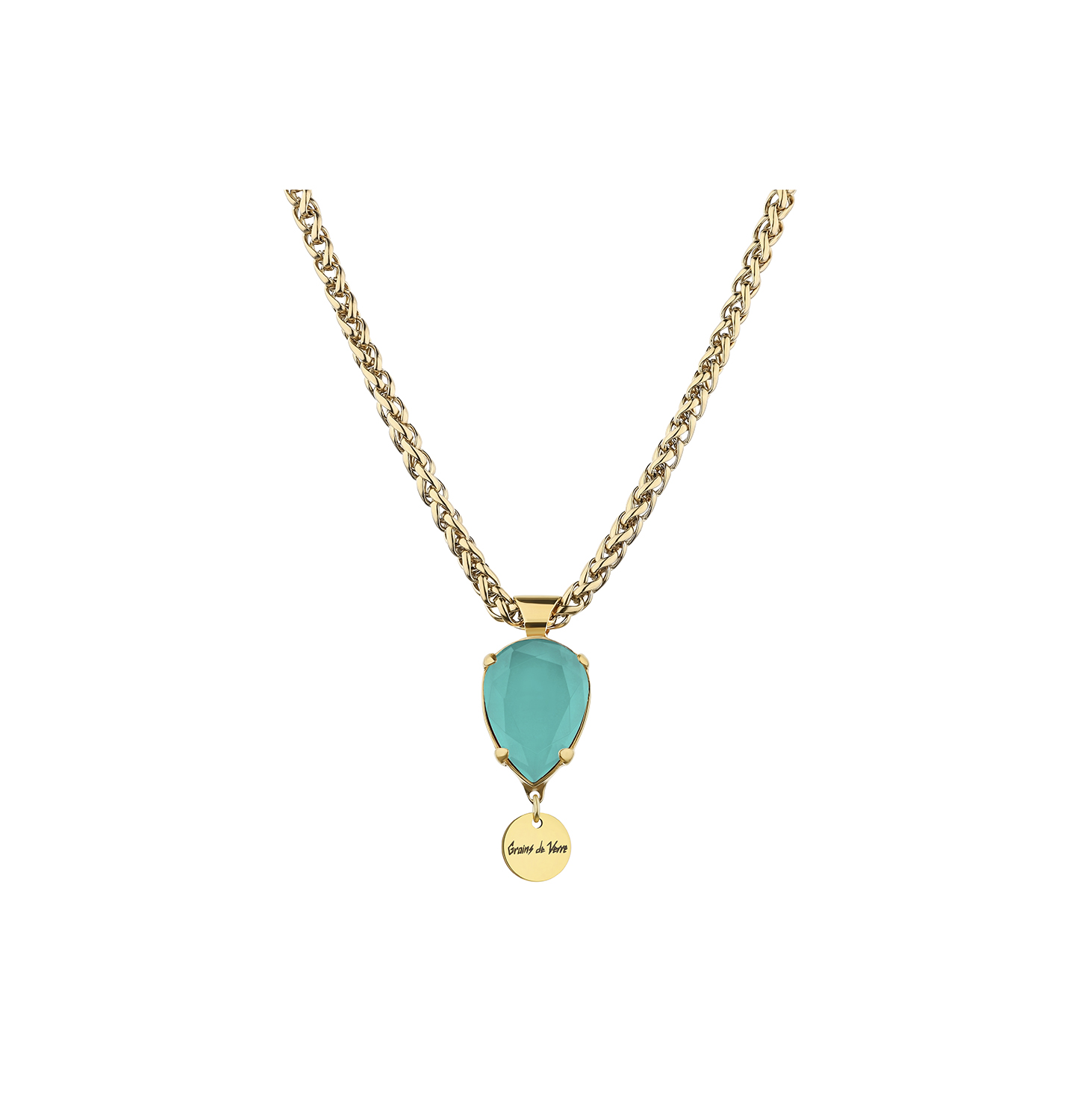 “RADIANCE” NECKLACE AZURE BLUE GOLDEN