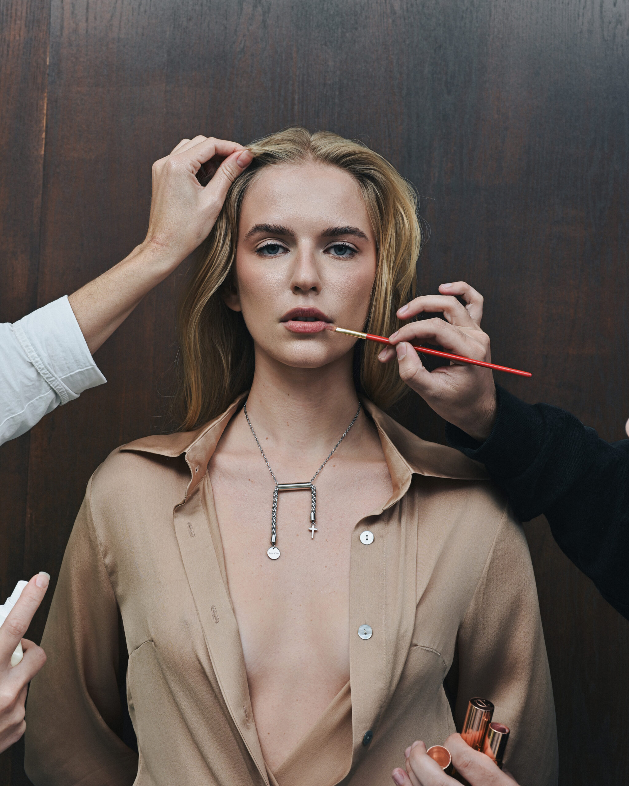 “LIBRA” NECKLACE WITH CROSS SILVER