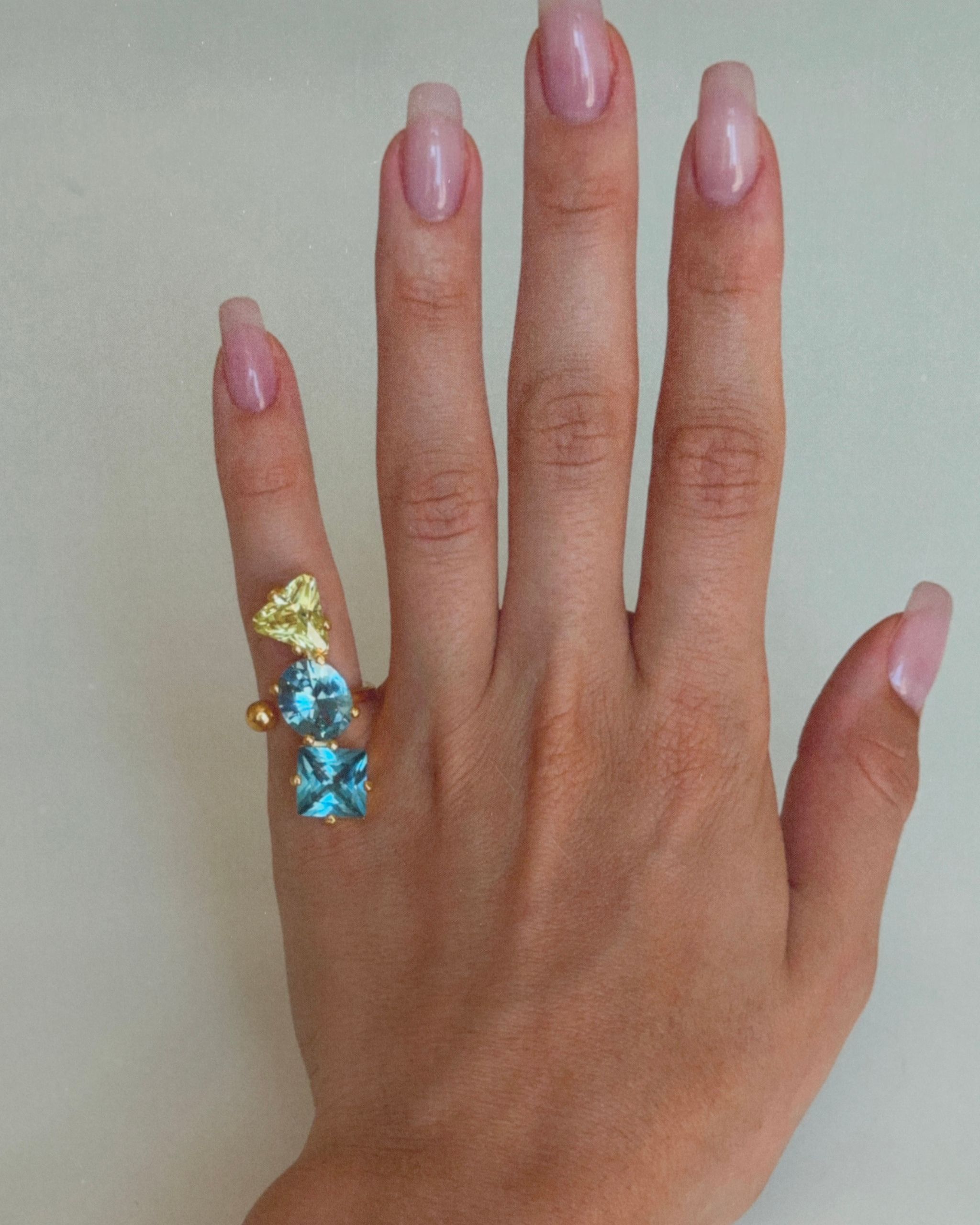 “TRILOGY MIDNIGHT” RING GOLDEN