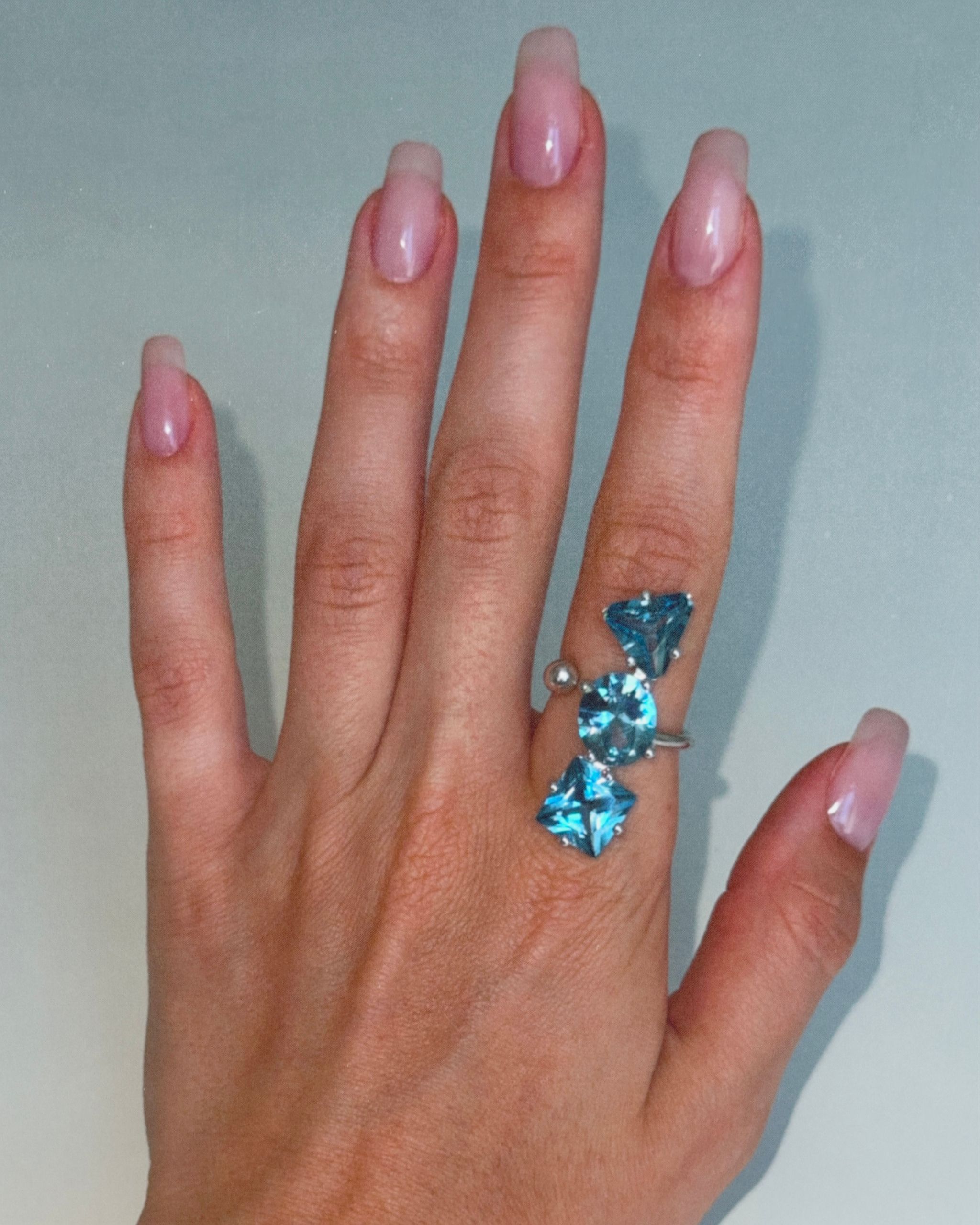 “TRILOGY RAIN” RING SILVER