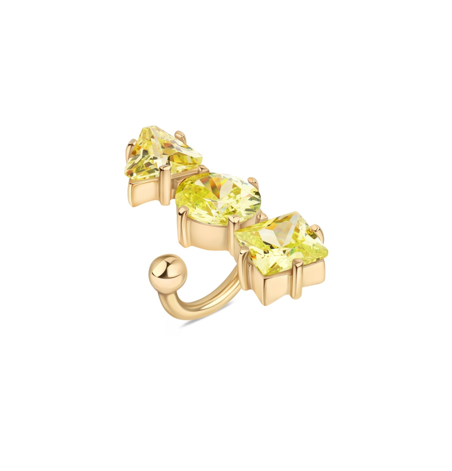 “TRILOGY LIME” RING GOLDEN