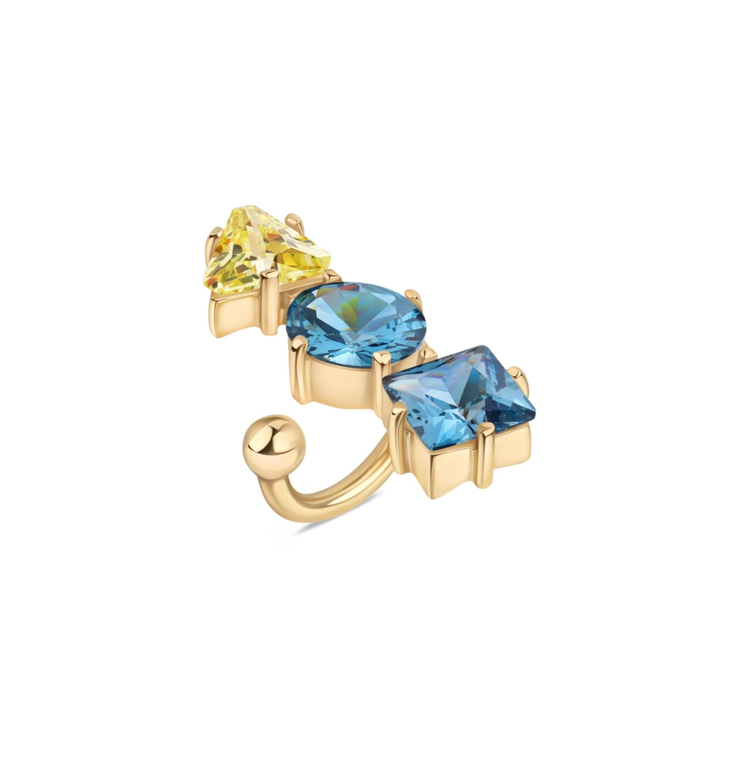 “TRILOGY MIDNIGHT” RING GOLDEN