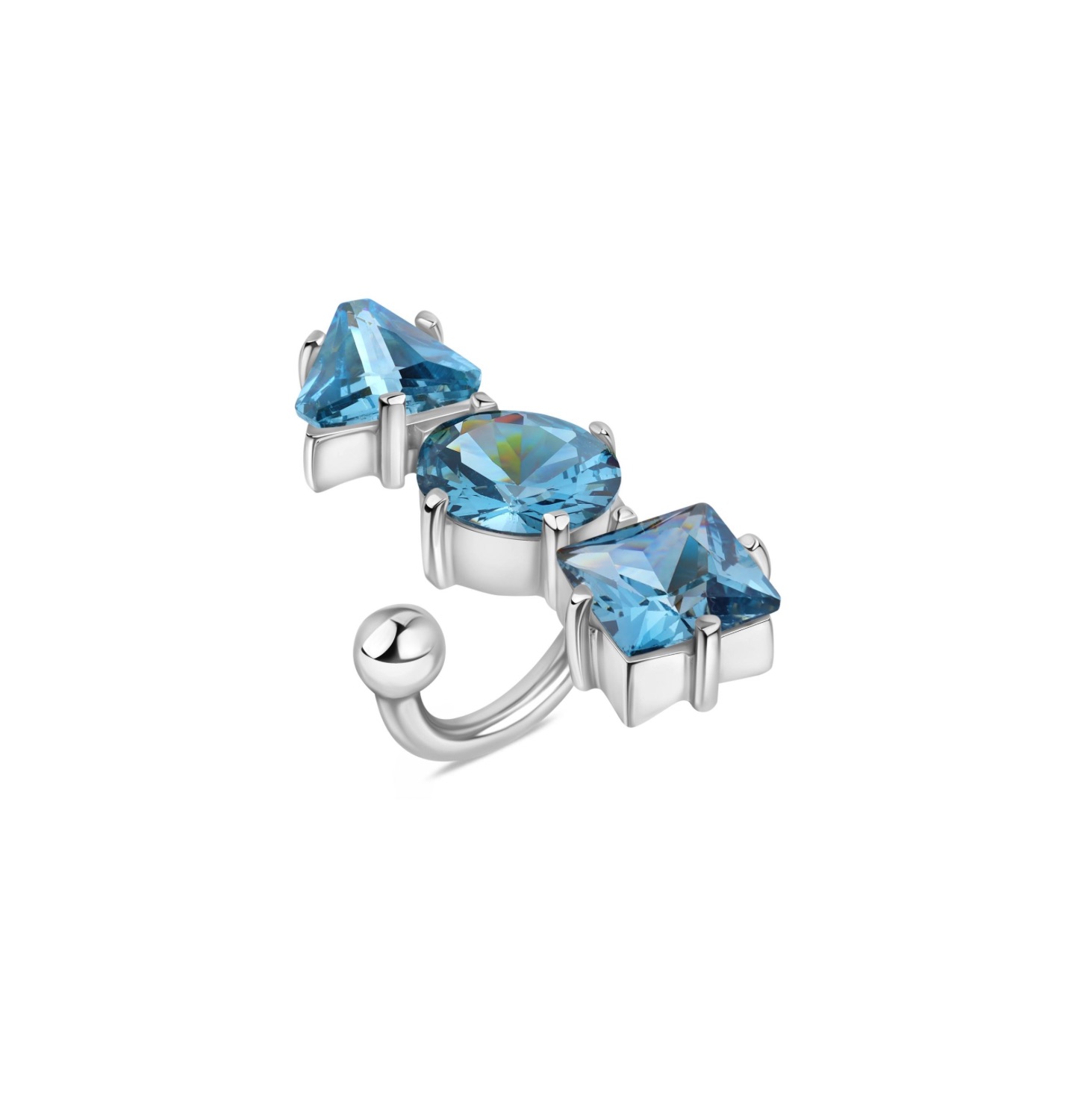 “TRILOGY RAIN” RING SILVER